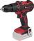 Cordless drill in red and black, pictured from the side. The 'Toolcraft' brand logo is visible. Drill head and handle are shown.