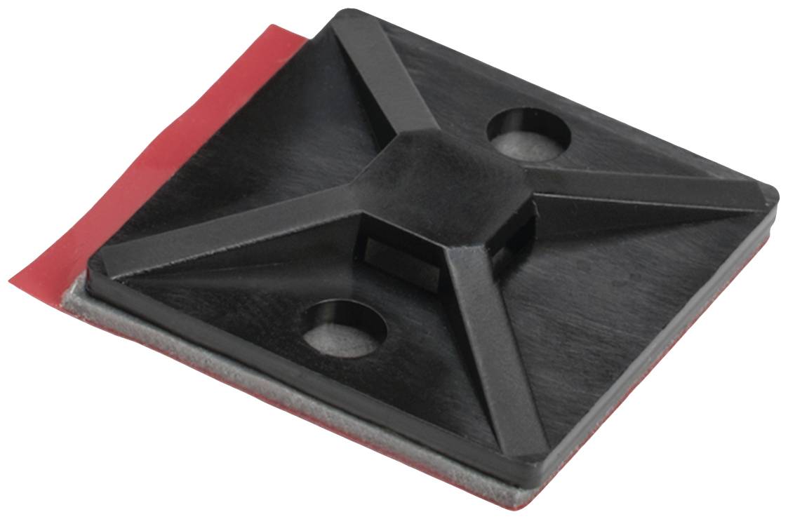 HellermannTyton MB5APT-I-PA66-BK Cable mount Self-adhesive 151-01561 halogen-free Black 1 pc(s)-0