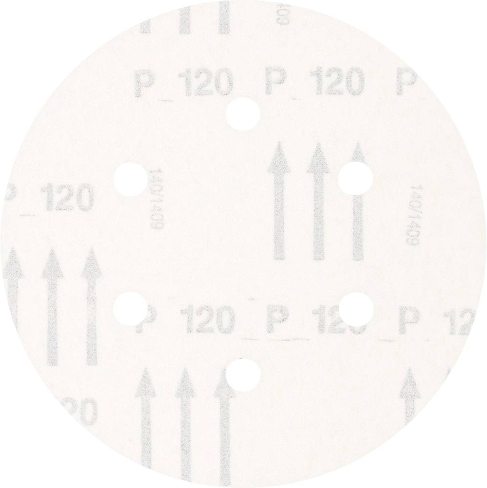 Grinding disc with six holes and the marking 'P 120', suitable for grinding machines.