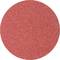Red sandpaper in an oval shape, showing a rough grain.