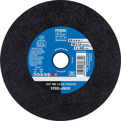 PFERD SG STEELOX 61326410 Cutting disc (straight) 180 mm 25 pc(s) Stainless steel, Steel