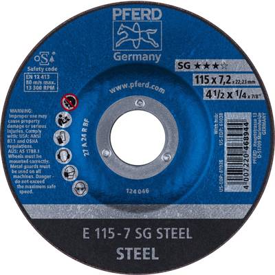 PFERD 62211626 Sg Steel Grinding disc (off-set) Diameter 115 mm Bore diameter 22.23 mm  10 pc(s)