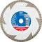 Grinding disc by Pferd, suitable for abrasive materials, diameter 230 mm, bore 22.23 mm, turbo-segmented design.