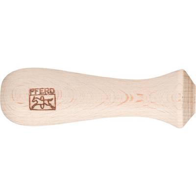 Wooden handle with an engraved 'HORSE' logo, depicting a stylised horse in the wood.