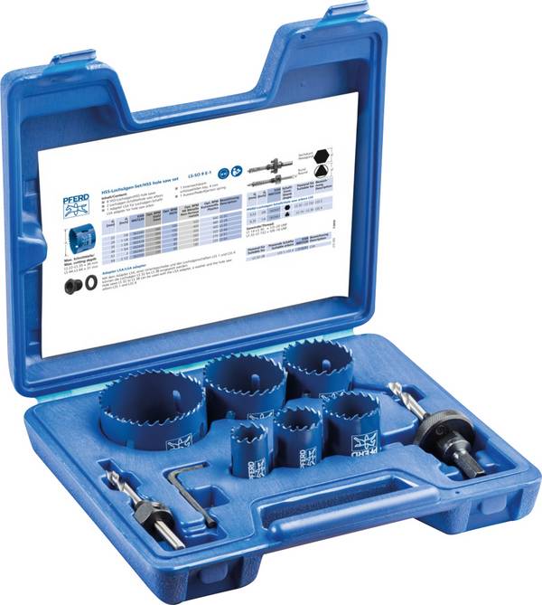 PFERD TOOLS 25900910 Hole saw set 22 mm, 29 mm, 35 mm, 44 mm, 51 mm, 64 mm 1 pc(s)