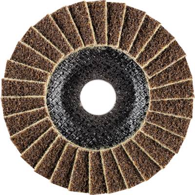 Circular grinding disc with multiple radially arranged grinding blades, central hole, suitable for surface processing and material removal.