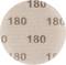Circular sandpaper sheet with 180 grit. Beige colour, with repeated '180' marking. Suitable for fine sanding.