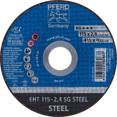 PFERD SG STEEL 61340222 Cutting disc (straight) 115 mm 25 pc(s) Steel