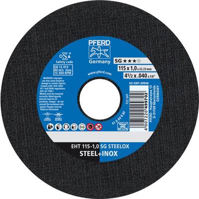 PFERD SG STEELOX 61340412 Cutting disc (straight) 115 mm 25 pc(s) Stainless steel, Steel