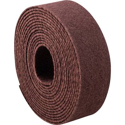 Dark brown grinding wheel with a round shape, suitable for surface treatment and polishing.
