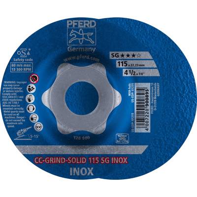 PFERD 64186115 Cc-Grind-Solid Sg Inox Grinding disc (off-set) Diameter 115 mm Bore diameter 22.23 mm  10 pc(s)