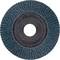 A grinding wheel with radially arranged grinding lamellae.