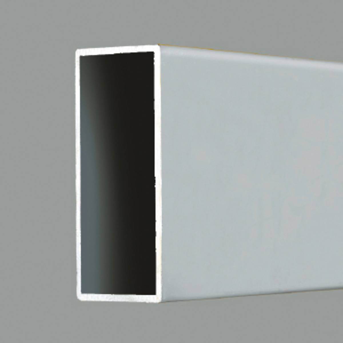 High rectangular hollow section made of grey metal, open on one side. It is frequently used in construction and structural projects.