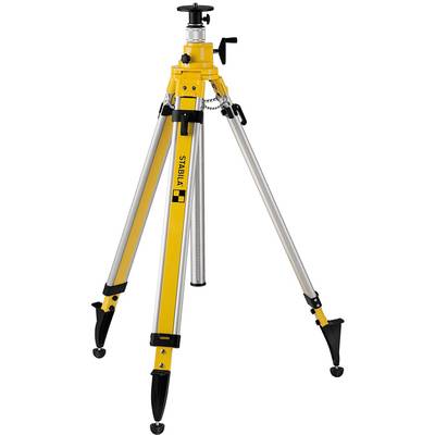 Tripod with yellow legs and black head. Suitable for cameras or devices to ensure stability.