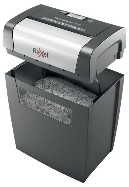 Rexel Momentum X406 Document shredder 6 sheet Micro-cut 4 x 28 mm P-4 15 l Also shreds Staples, Paper clips-1