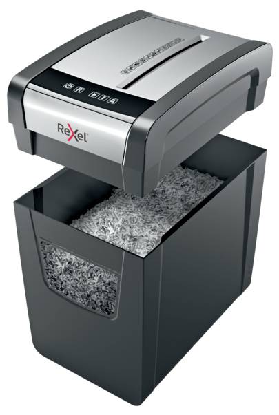 Rexel Momentum X410 Slim Document shredder 10 sheet Micro-cut 4 x 28 mm P-4 23 l Also shreds Staples, Paper clips-1