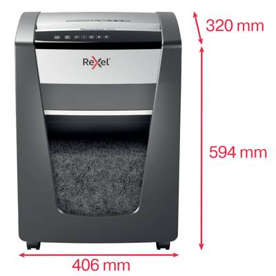 Rexel Momentum M515 Document shredder 15 sheet Micro-cut 2 x 15 mm P-5 30 l Also shreds Staples, Paper clips-3
