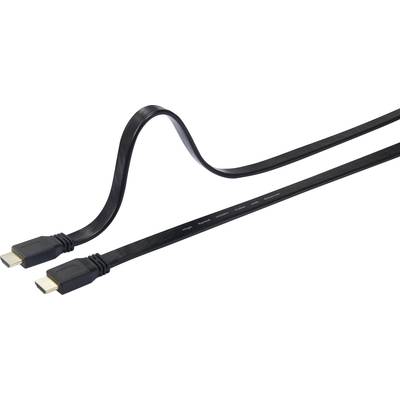 SpeaKa Professional HDMI Cable HDMI-A plug, HDMI-A plug 5.00 m Black SP-7541956 Audio Return Channel, gold plated connec