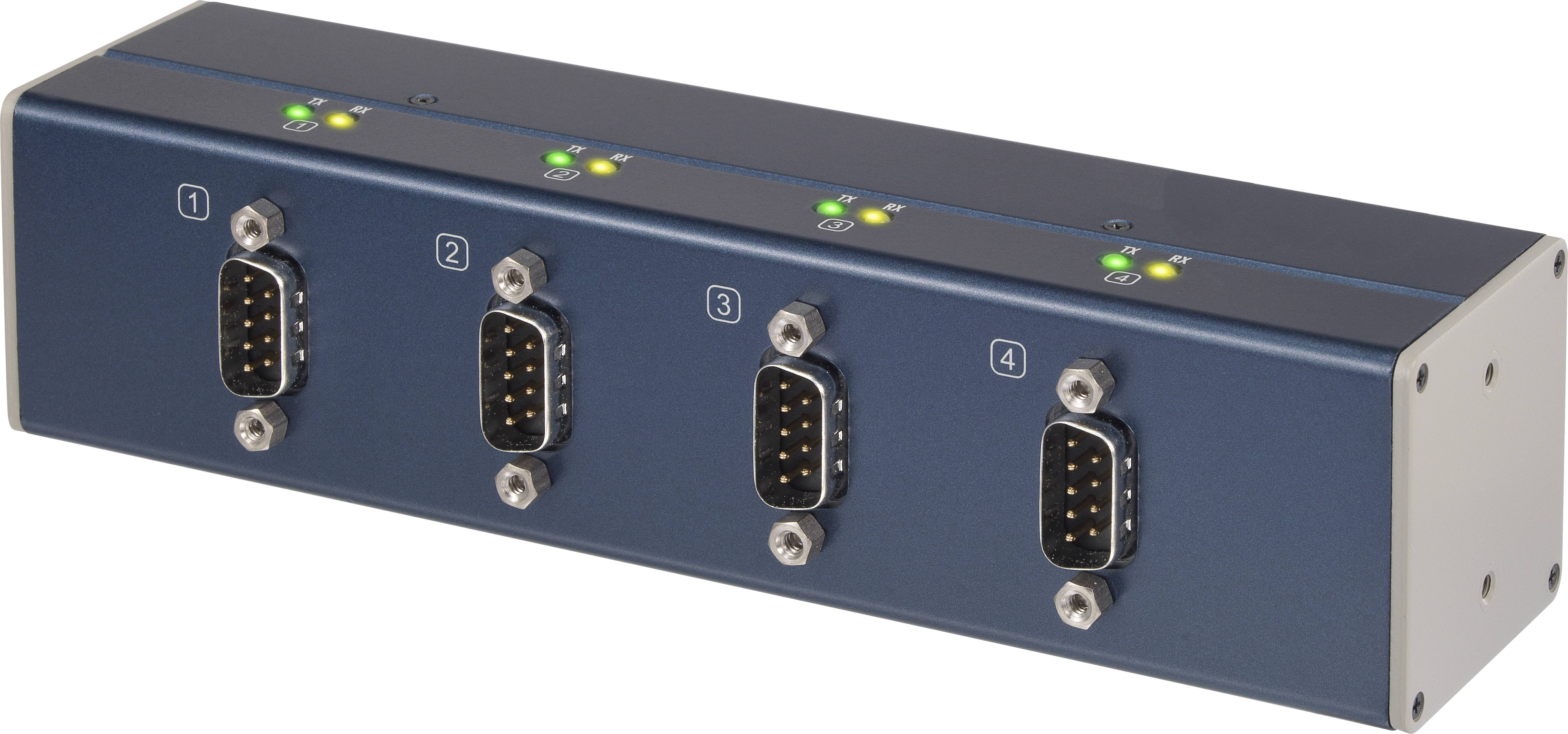 Renkforce 4 ports Serial hub Black