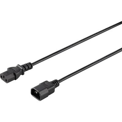 Sygonix SY-5042726 C13/C14 appliances Cable extension  Black 0.50 m 