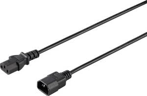 Sygonix SY-5042726 C13/C14 appliances Cable extension  Black 0.50 m