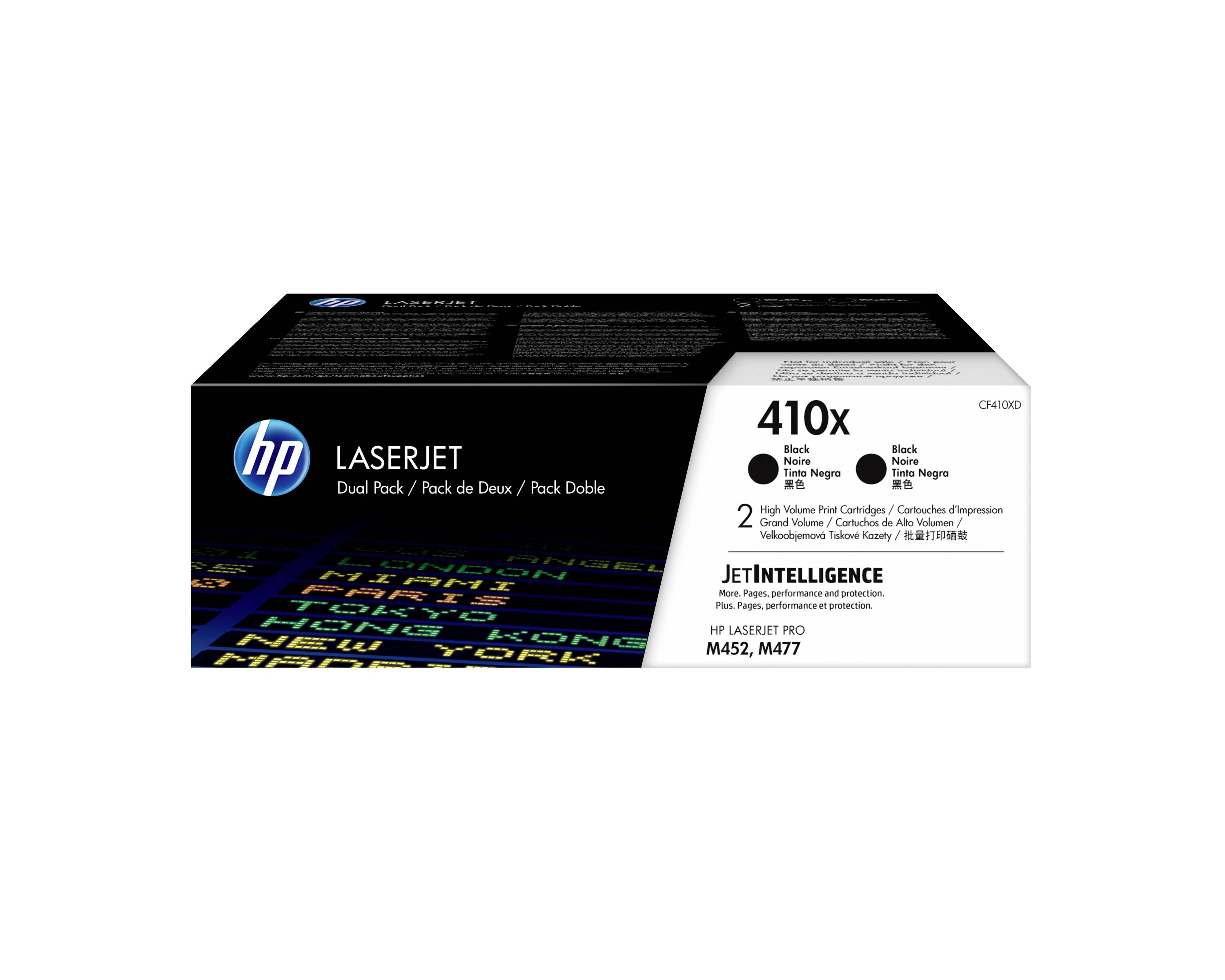 HP Toner 410X Original Pack of 2 Black 13000 Sides CF410XD