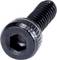A black metal hexagon socket head cap screw used for fastening in various mechanical applications.
