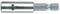 Metallic screwdriver bit by Wera, cylindrical with a hexagonal shank, suitable for magnetic bit holders in cordless drills.