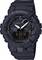 Black G-Shock watch with an analogue-digital display, robust design, Bluetooth connectivity and step counter.