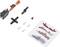 Servo Kit: Electric motor, fittings, screws and stickers. Used in model-making for controlling movements.