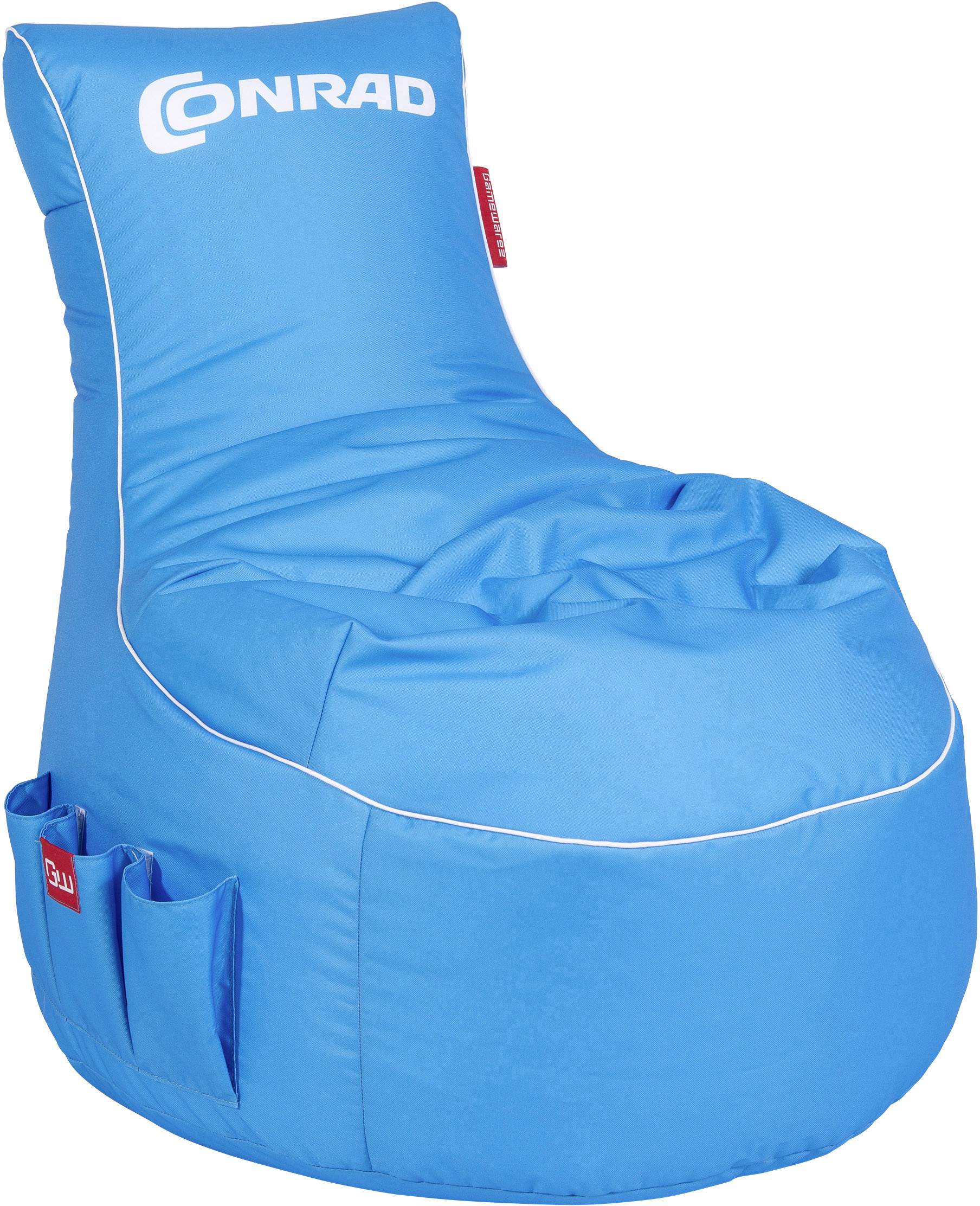Conrad 283394 Gaming bean bag Blue, White