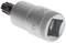 Metallic Torx socket key, size T50, with knurled handle and hexagonal drive, for securing screws.