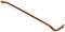 A copper-coloured crowbar with a curved and flat end, typically used for levering or prying open.