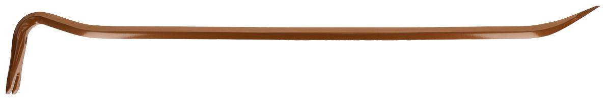 Metal crowbars with one curved and one pointed side, used for levering or removing nails.