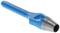 A blue metal sheet drill bit with a cylindrical handle and a conical tip. Suitable for precise drilling in thin metal sheets.