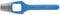 A blue hole punch with a metallic tip, marked with '14 mm' and 'GEDORE'.