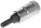 A silver screwdriver bit with a Torx head, used for DIY and craft work.