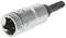 Bit key with Torx insert, silver-coloured, for use with screwing tools.