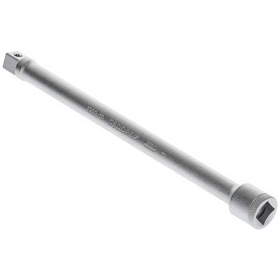 A silver metal extension bar with a square connection on the right and a knurled handle on the left, for socket wrenches.