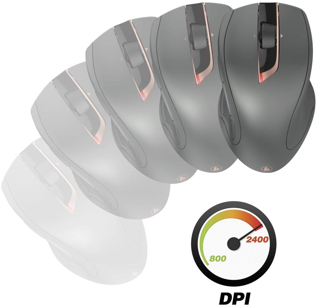 Hama MW-900 Mouse Radio Laser Black 7 Buttons 2400 dpi Quiet keypad-2