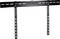 Slim black metal TV wall mount with two vertical rails.