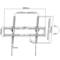 Wall Mount Diagram: Dimensions for height, width and angle of the mount provided. Maximum and minimum extension shown.