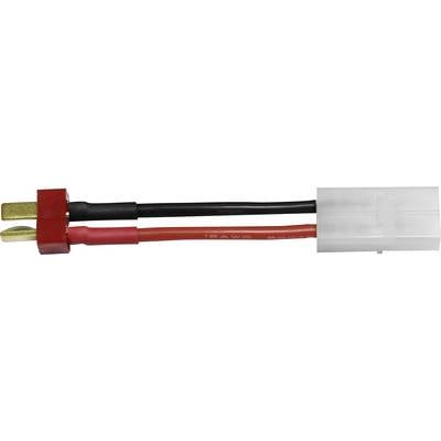 Two isolated cables, one black and one red, with connectors leading into a white plastic socket.