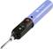 Soldering iron with blue handle and red button, suitable for detailed soldering work, compact and handy in design.