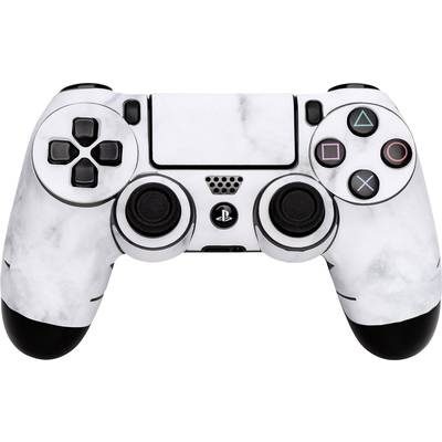 Image of Software Pyramide Skin fuer PS4 Controller White Marble Cover PS4