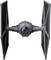 A futuristic, grey spacecraft with large, vertical wings on both sides against a white background.