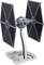 A model of a spacecraft with two large, vertical wings attached to a central, spherical cockpit, reminiscent of a TIE Fighter.