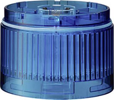 A transparent blue water filter with vertical grooves on the exterior. Suitable for drinking water systems.