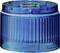 A transparent blue water filter with vertical grooves on the exterior. Suitable for drinking water systems.