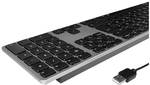 Matias aluminum USB keyboard for Mac OS, Spaceship gray in the DE-Layout